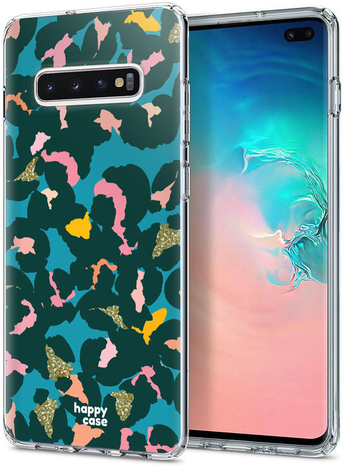 HappyCase Samsung Galaxy S10 Plus Hoesje Flexibel TPU Summer Leopard afbeelding 2