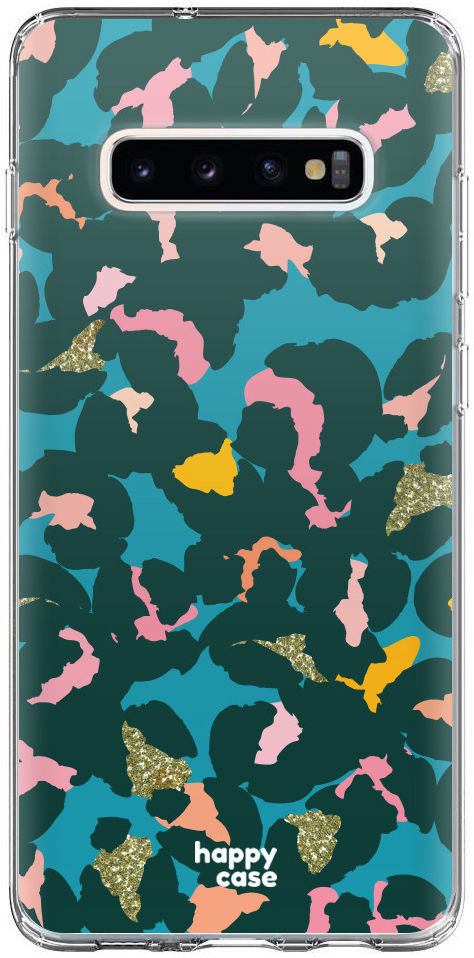 HappyCase Samsung Galaxy S10 Plus Hoesje Flexibel TPU Summer Leopard afbeelding 1