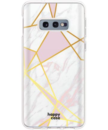 HappyCase Samsung Galaxy S10E Hoesje Flexibel TPU Roze Marmer Print Hoesjes
