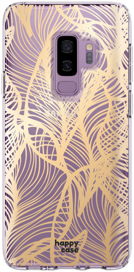 HappyCase Samsung Galaxy S9 Plus Hoesje Flexibel TPU Golden Leaves afbeelding 1