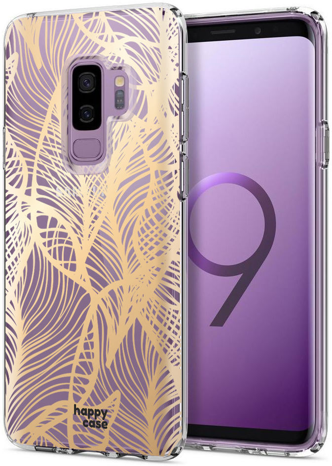 HappyCase Samsung Galaxy S9 Plus Hoesje Flexibel TPU Golden Leaves afbeelding 2