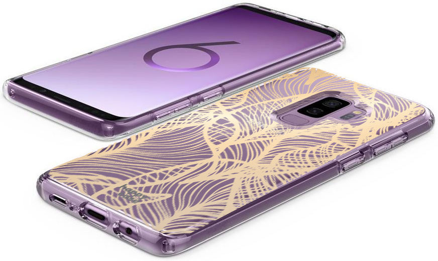 HappyCase Samsung Galaxy S9 Plus Hoesje Flexibel TPU Golden Leaves afbeelding 5