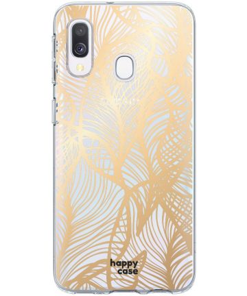 HappyCase Samsung Galaxy A40 Hoesje Flexibel TPU Golden Leaves Print Hoesjes