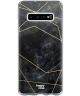 HappyCase Samsung Galaxy S10 Plus Hoesje Flexibel TPU Zwart Marmer