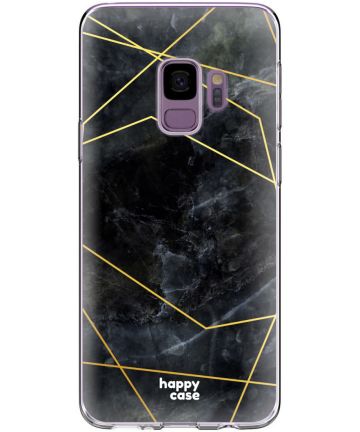 HappyCase Samsung Galaxy S9 Hoesje Flexibel TPU Zwart Marmer Print Hoesjes