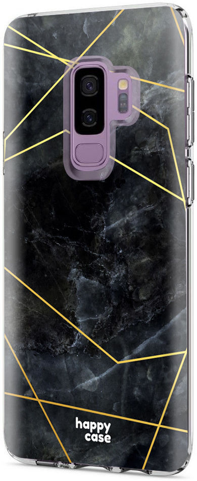 HappyCase Samsung Galaxy S9 Plus Hoesje Flexibel TPU Zwart Marmer afbeelding 6