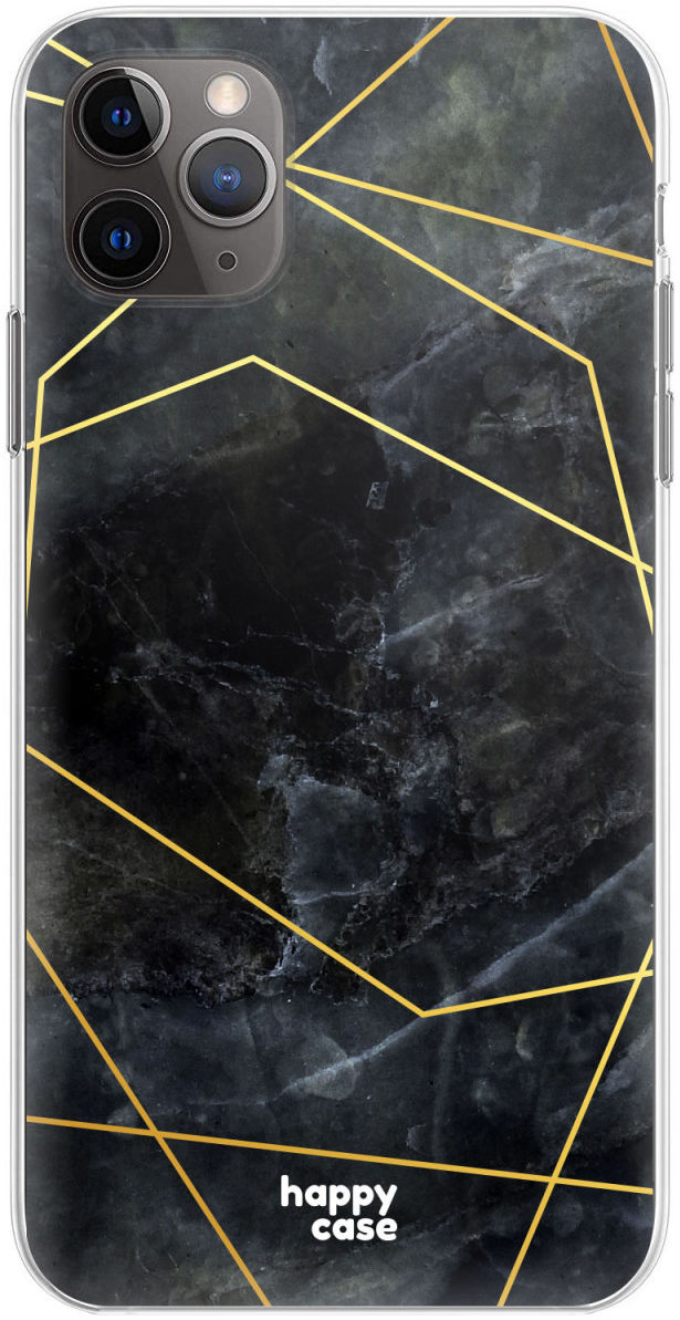 HappyCase Apple iPhone 11 Pro Max Hoesje Flexibel TPU Zwart Marmer afbeelding 1