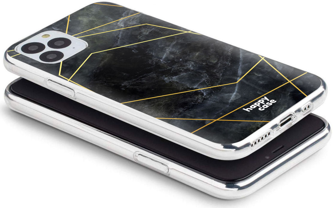HappyCase iPhone 11 Pro Hoesje Flexibel TPU Zwart Marmer Print afbeelding 7