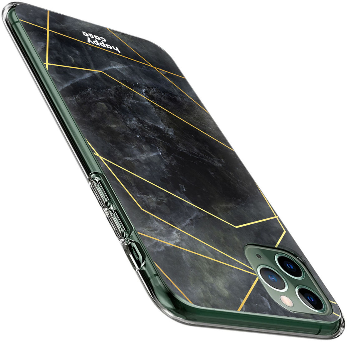 HappyCase iPhone 11 Pro Hoesje Flexibel TPU Zwart Marmer Print afbeelding 6
