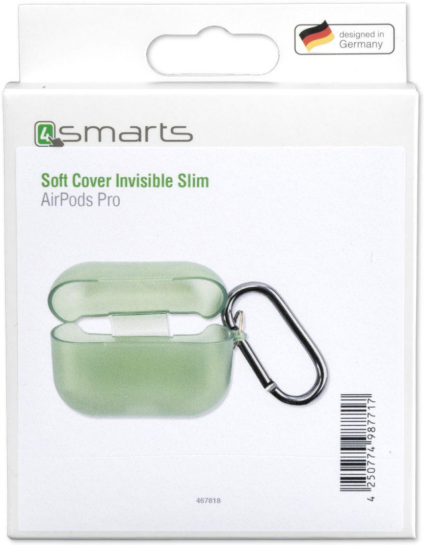 4smarts Soft Cover Invisible Slim AirPods Pro Groen afbeelding 2