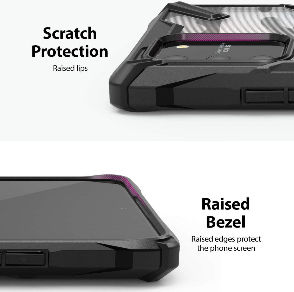 Ringke Fusion X Samsung Galaxy S10 Lite Hoesje Camo Design Zwart afbeelding 4