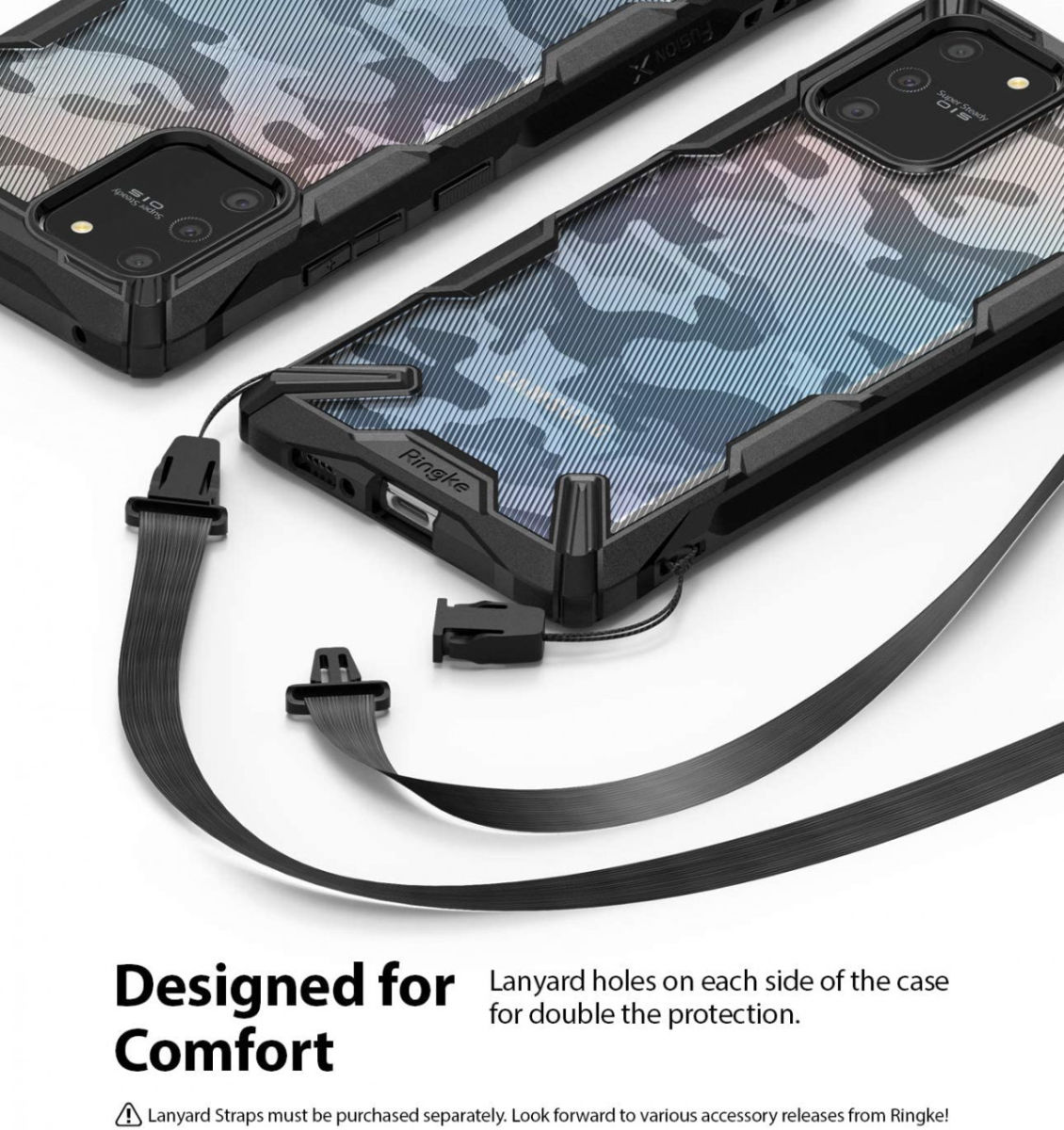 Ringke Fusion X Samsung Galaxy S10 Lite Hoesje Camo Design Zwart afbeelding 8