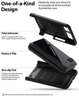 Ringke Slim Samsung Galaxy Z Flip Hoesje Ultra Dun Zwart afbeelding 4