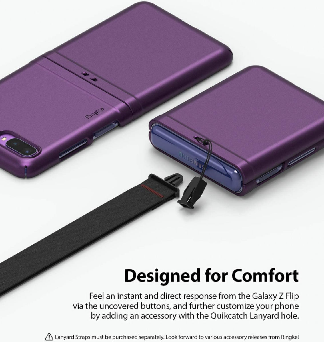 Ringke Slim Samsung Galaxy Z Flip Hoesje Ultra Dun Paars afbeelding 5