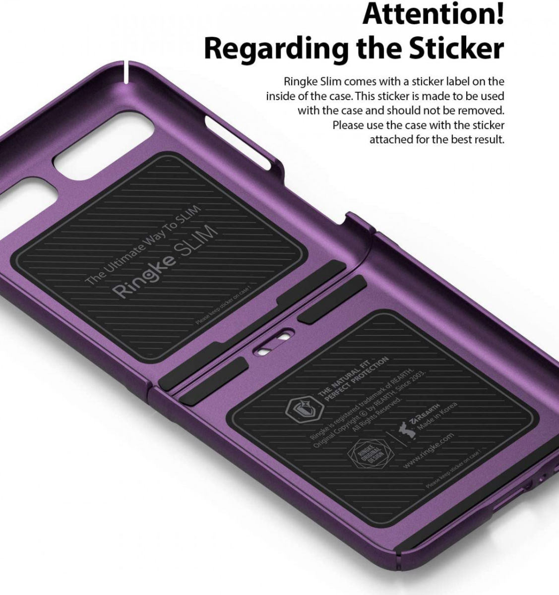 Ringke Slim Samsung Galaxy Z Flip Hoesje Ultra Dun Paars afbeelding 6