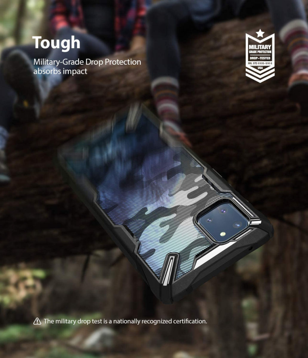 Ringke Fusion X Samsung Galaxy Note 10 Lite Hoesje Camo Design Zwart afbeelding 5