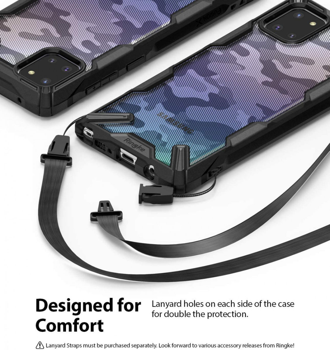 Ringke Fusion X Samsung Galaxy Note 10 Lite Hoesje Camo Design Zwart afbeelding 6