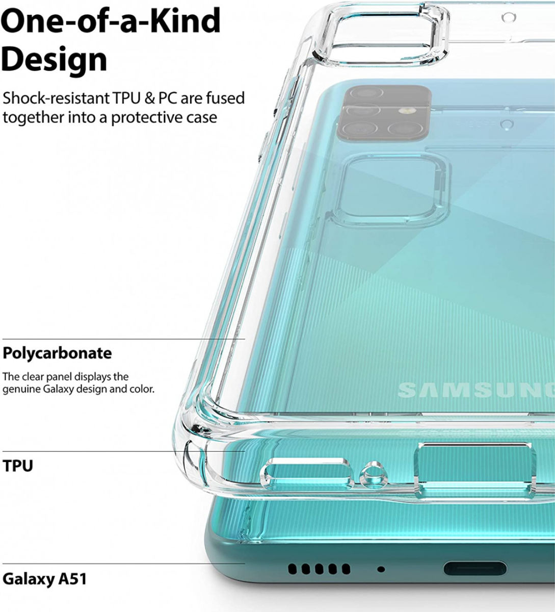 Ringke Fusion Samsung Galaxy A51 Hoesje Transparant afbeelding 3