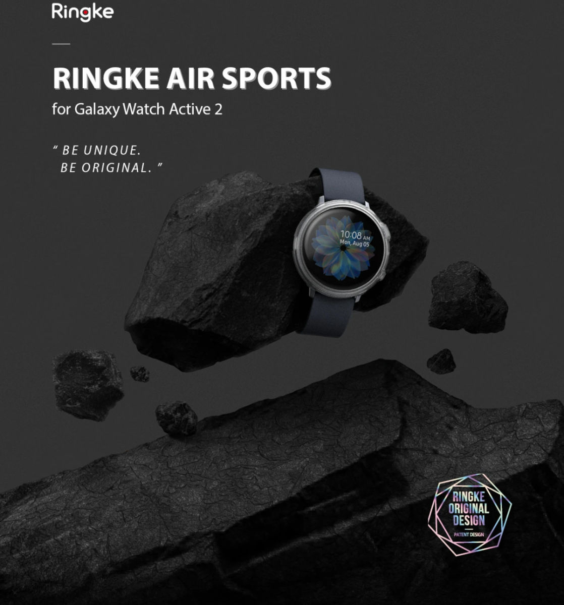 Ringke Air Sports Samsung Galaxy Watch Active 2 44MM Case Zwart afbeelding 6