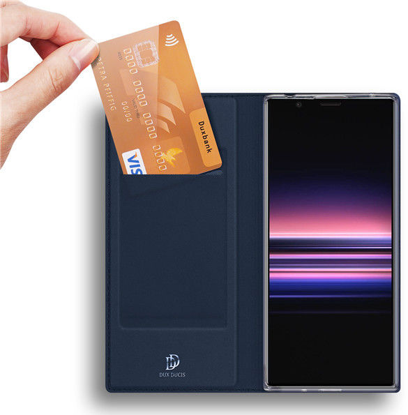 Dux Ducis Skin Pro Series Sony Xperia 1 II Hoesje Blauw afbeelding 2