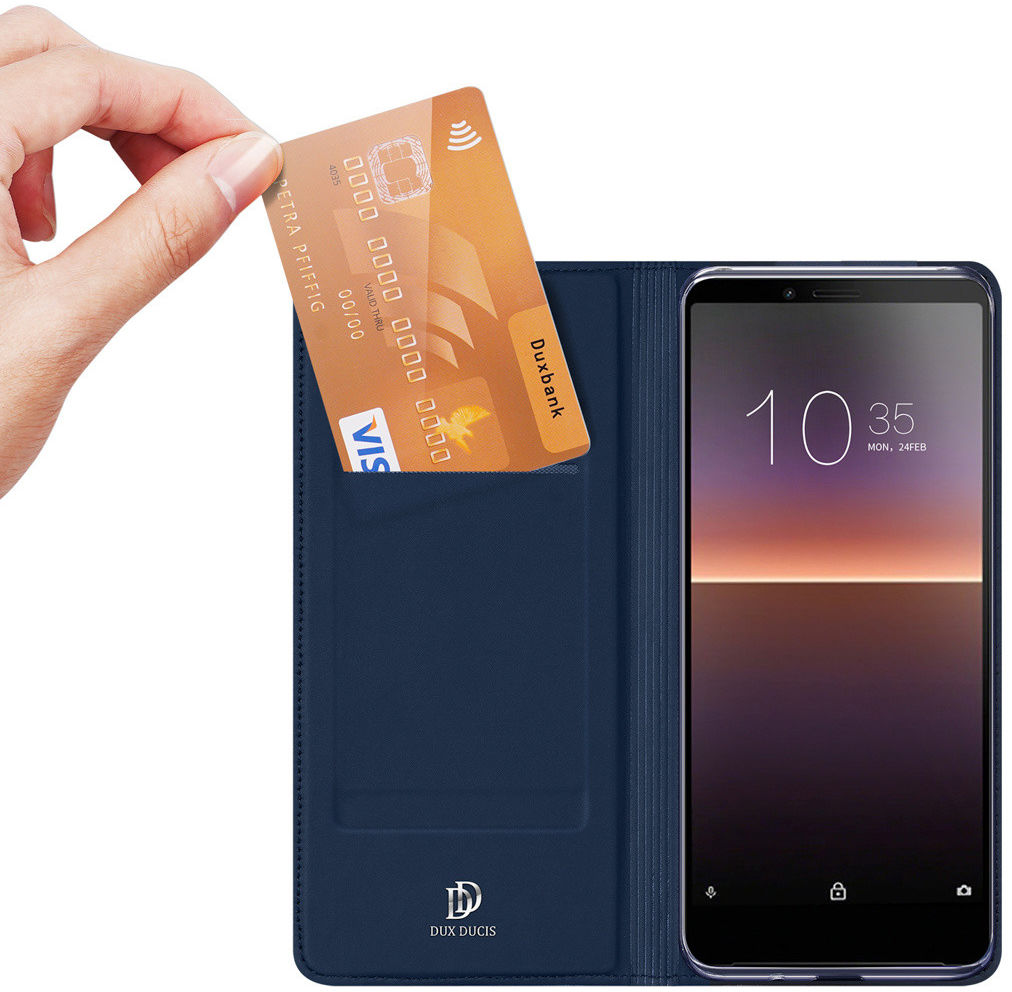 Dux Ducis Skin Pro Series Sony Xperia 10 II Hoesje Blauw afbeelding 2