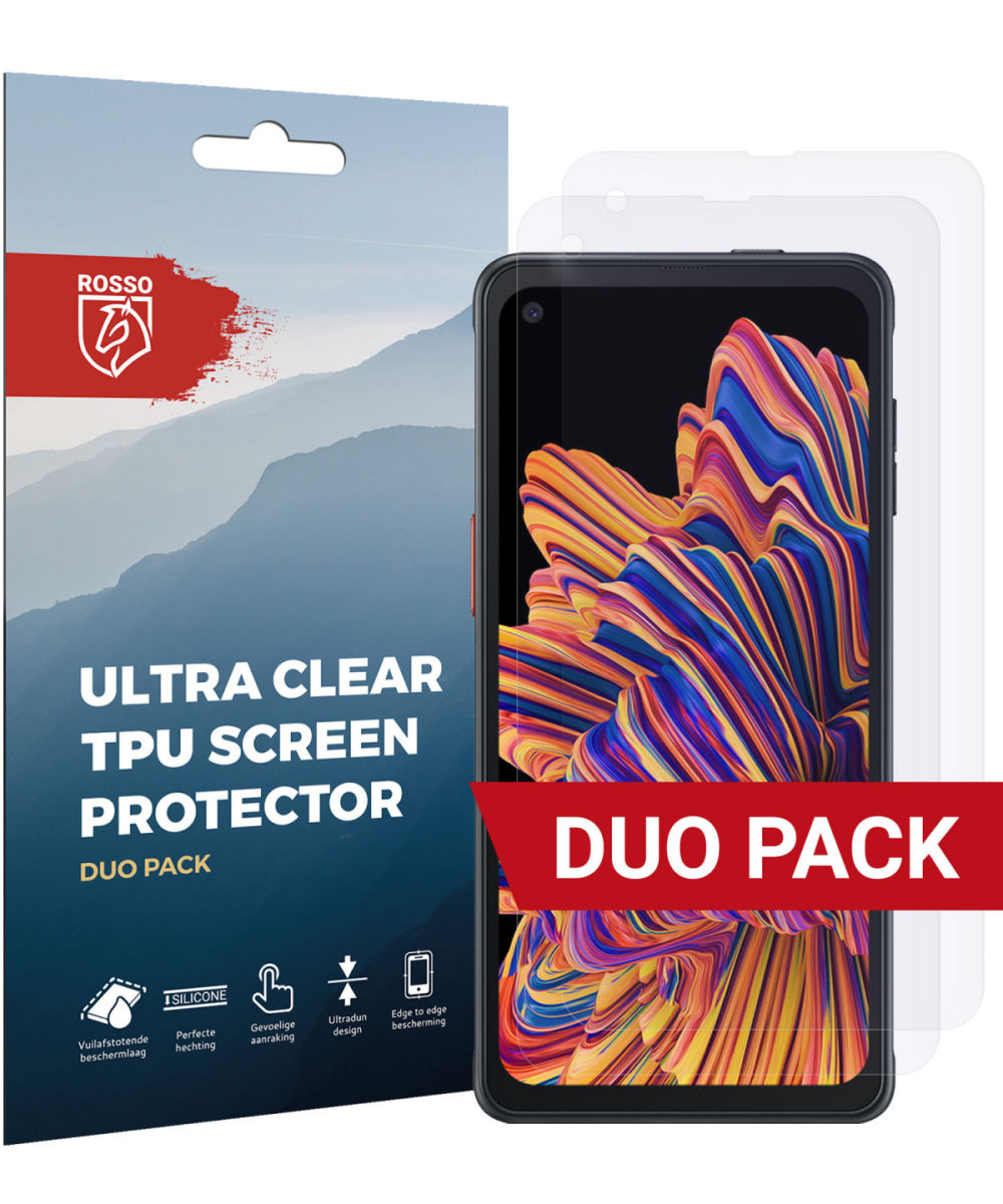 Rosso Samsung Galaxy Xcover Pro Ultra Clear Screen Protector Duo Pack afbeelding 1