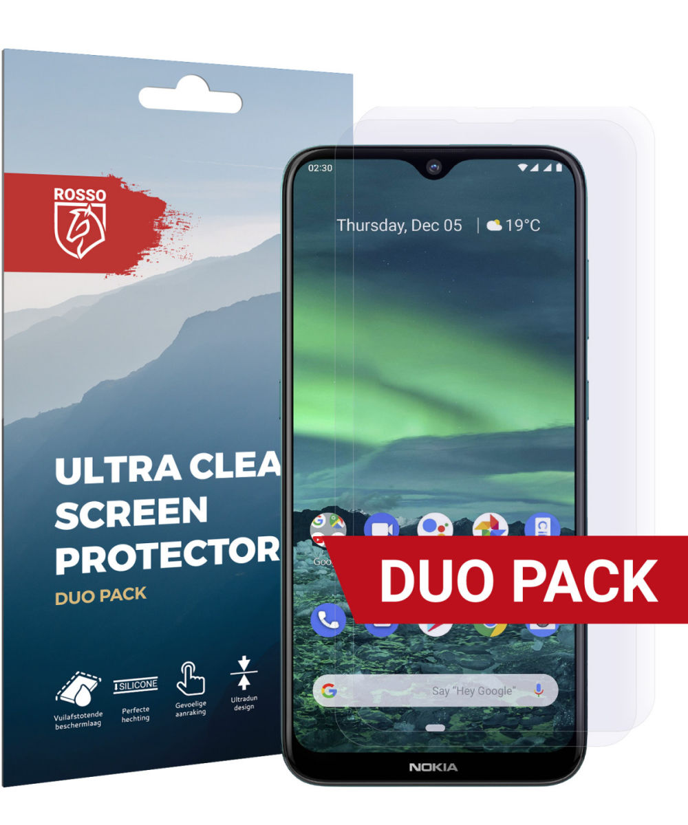 Rosso Nokia 2.3 Ultra Clear Screen Protector Duo Pack afbeelding 1