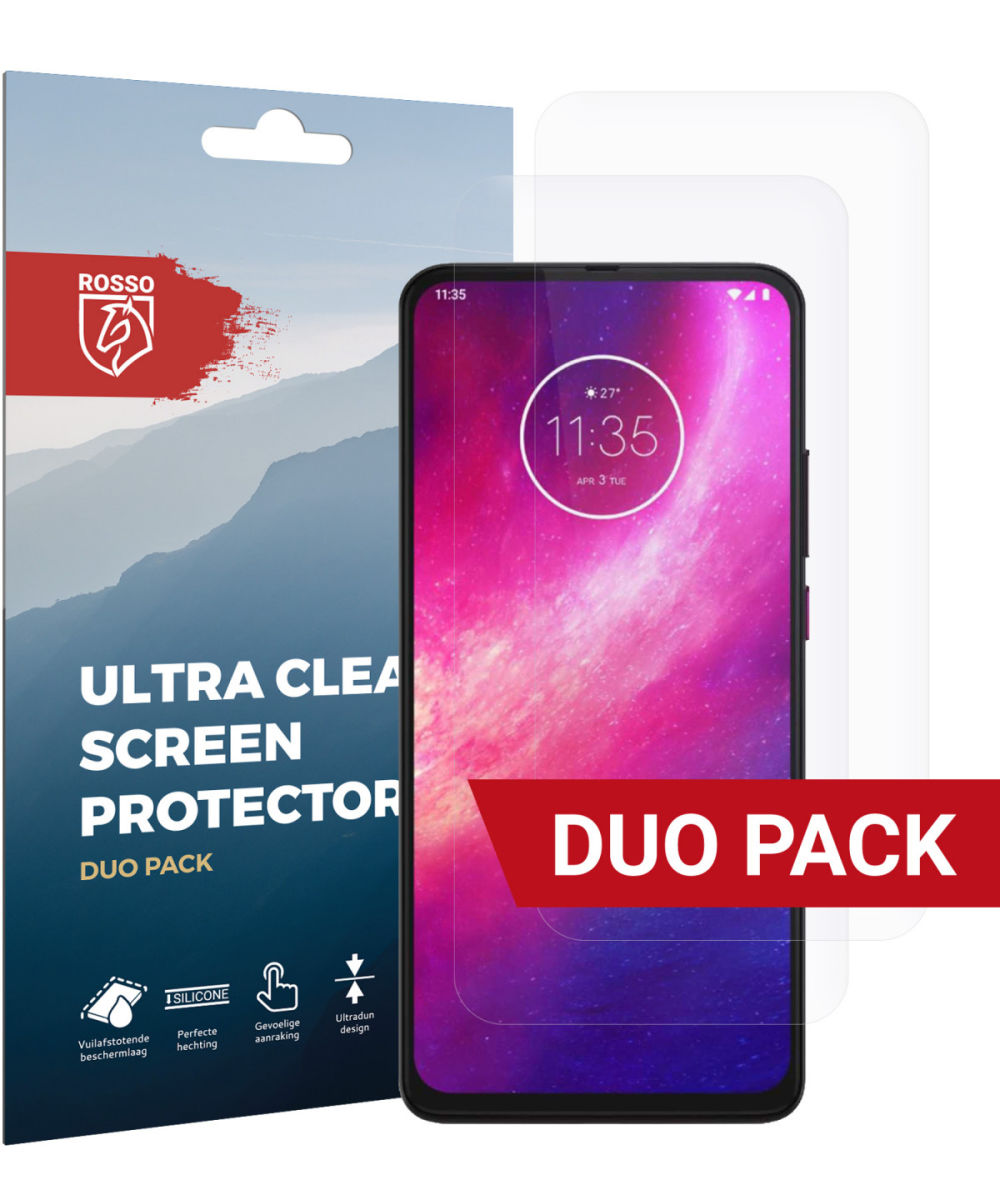Rosso Motorola One Hyper Ultra Clear Screen Protector Duo Pack afbeelding 1