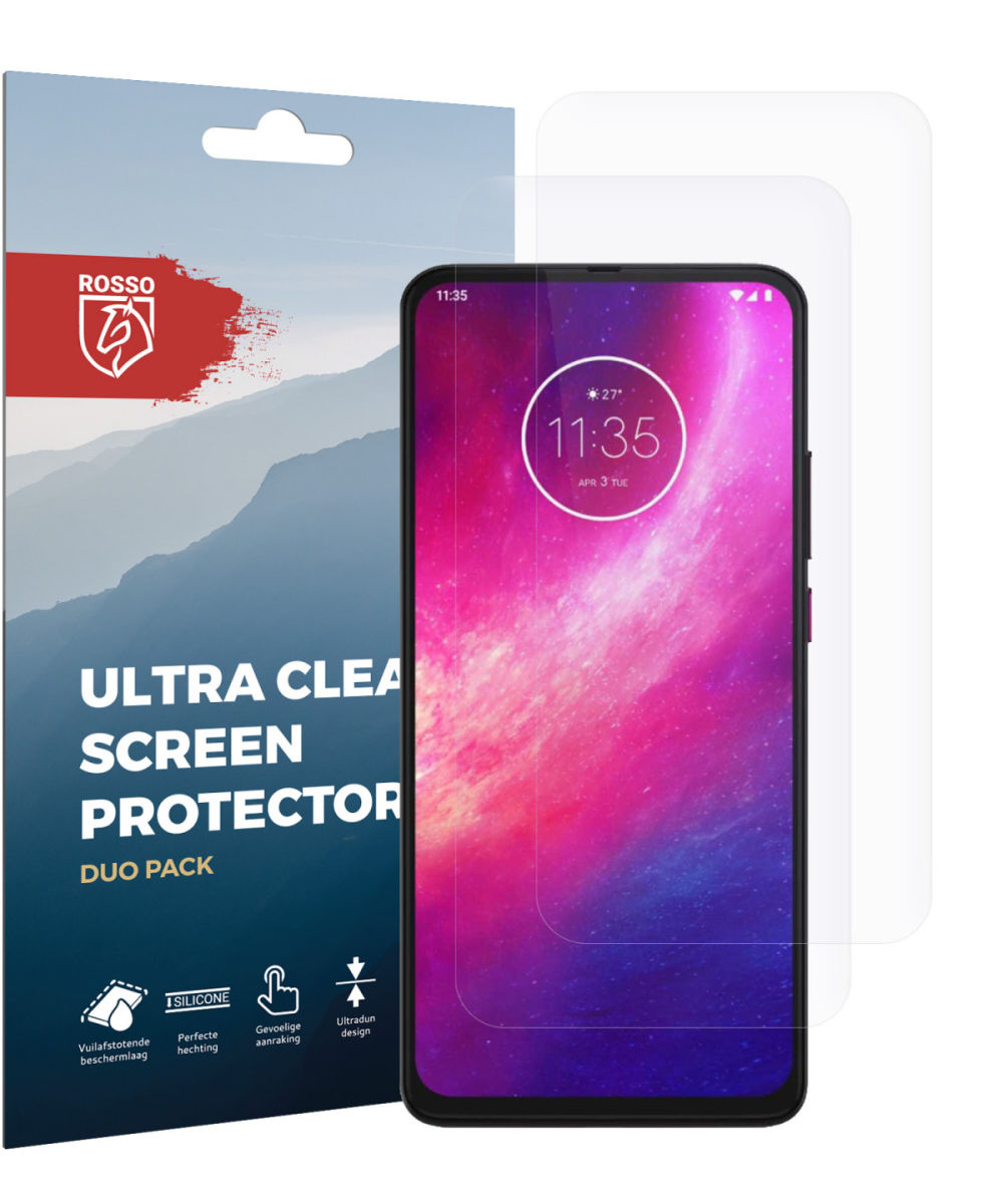 Rosso Motorola One Hyper Ultra Clear Screen Protector Duo Pack afbeelding 9