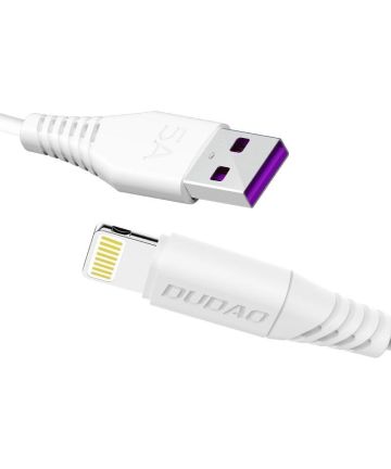 Dudao Fast Charge Apple Lighting Kabel 1M 5A Wit Kabels