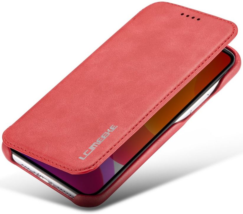 Apple iPhone 11 Pro Hoesje Vintage Portemonnee Bookcase Rood afbeelding 1