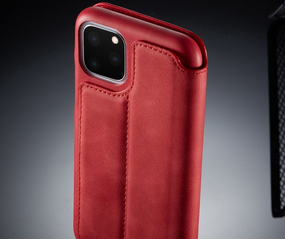 Apple iPhone 11 Pro Hoesje Vintage Portemonnee Bookcase Rood afbeelding 8