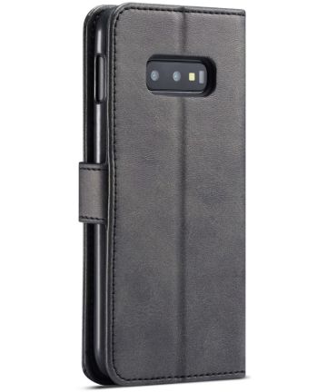 Samsung Galaxy S10E Retro Book Case Portemonnee Hoesje Zwart Hoesjes