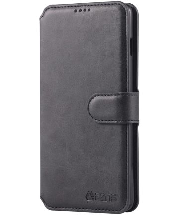 AZNS Samsung Galaxy S10 5G Portemonnee Hoesje Kunstleer Zwart Hoesjes