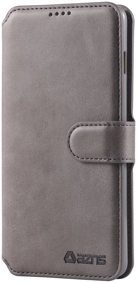 AZNS Samsung Galaxy S10 5G Portemonnee Hoesje Kunstleer Grijs afbeelding 1