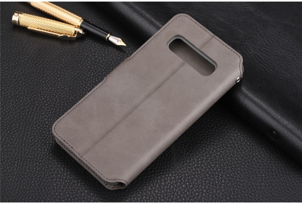 AZNS Samsung Galaxy S10 5G Portemonnee Hoesje Kunstleer Grijs afbeelding 7