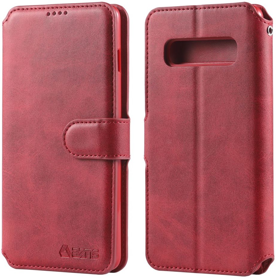 AZNS Samsung Galaxy S10 5G Portemonnee Hoesje Kunstleer Rood afbeelding 3