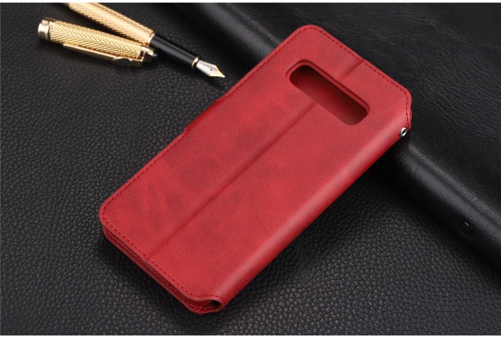 AZNS Samsung Galaxy S10 5G Portemonnee Hoesje Kunstleer Rood afbeelding 7