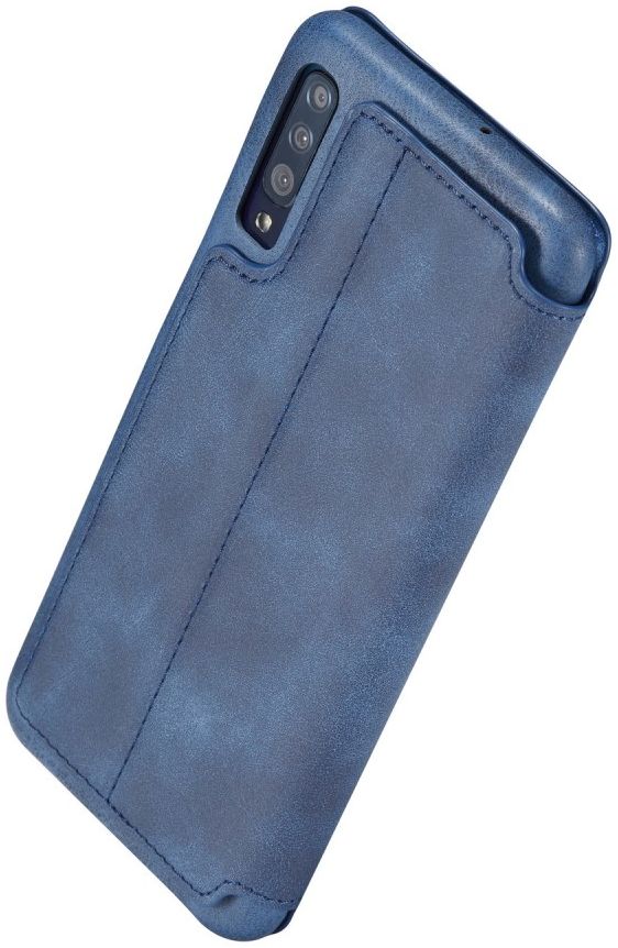 Samsung Galaxy A70 Hoesje Retro Bookcase met Kaarthouder Blauw afbeelding 7