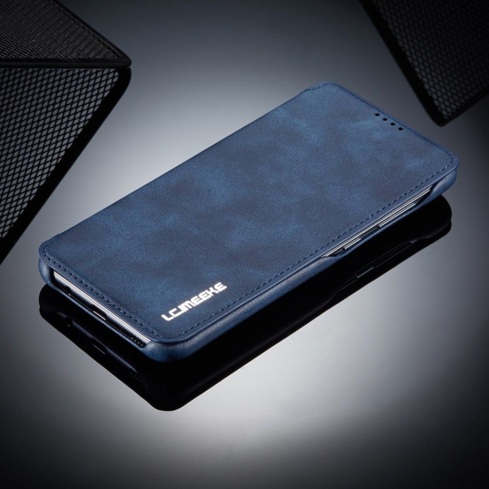 Samsung Galaxy A70 Hoesje Retro Bookcase met Kaarthouder Blauw afbeelding 10