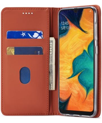 Samsung Galaxy A40 Hoesje Wallet Bookcase Kunstleer Bruin Hoesjes