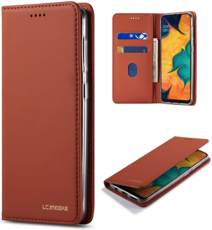 Samsung Galaxy A40 Hoesje Wallet Bookcase Kunstleer Bruin afbeelding 11