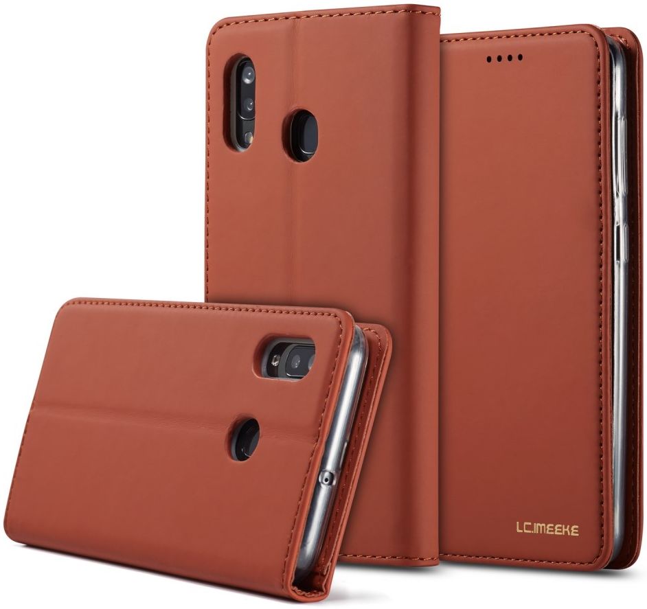 Samsung Galaxy A40 Hoesje Wallet Bookcase Kunstleer Bruin afbeelding 10