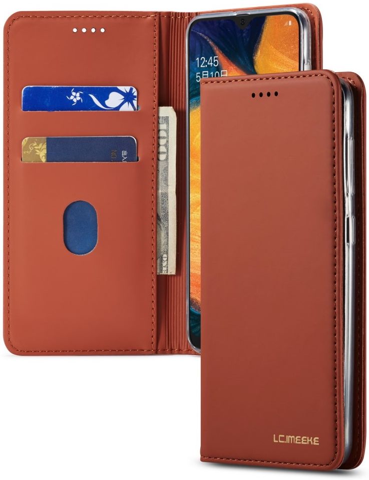 Samsung Galaxy A40 Hoesje Wallet Bookcase Kunstleer Bruin afbeelding 12