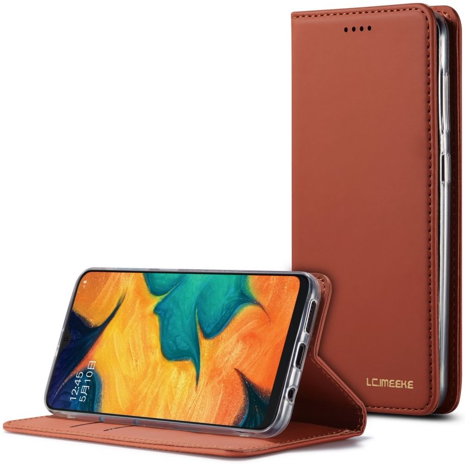 Samsung Galaxy A40 Hoesje Wallet Bookcase Kunstleer Bruin afbeelding 13