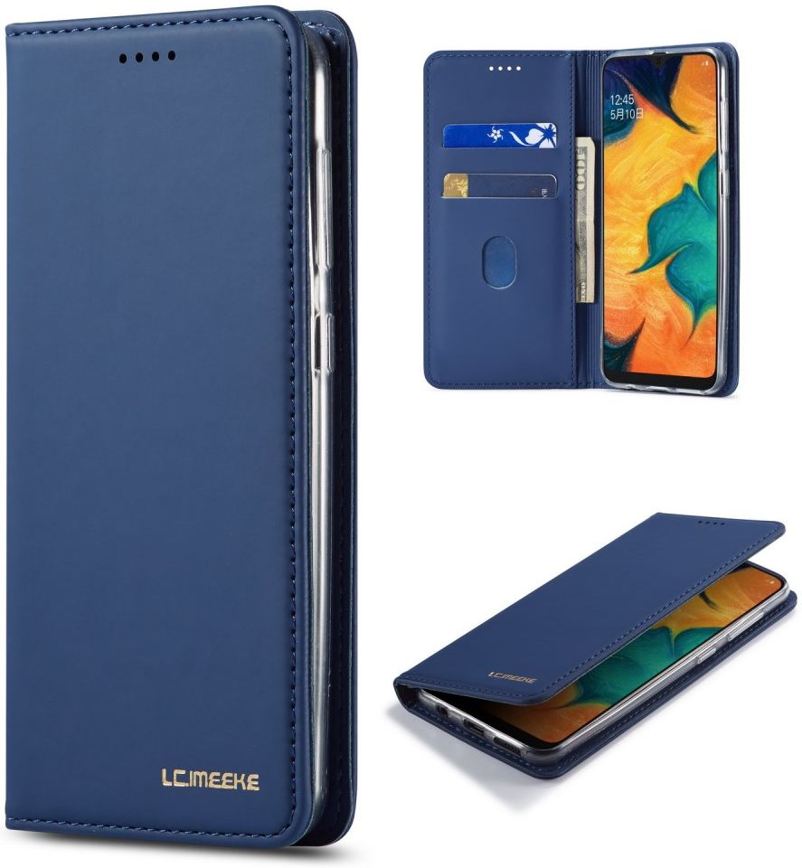 Samsung Galaxy A40 Hoesje Wallet Bookcase Kunstleer Blauw afbeelding 9