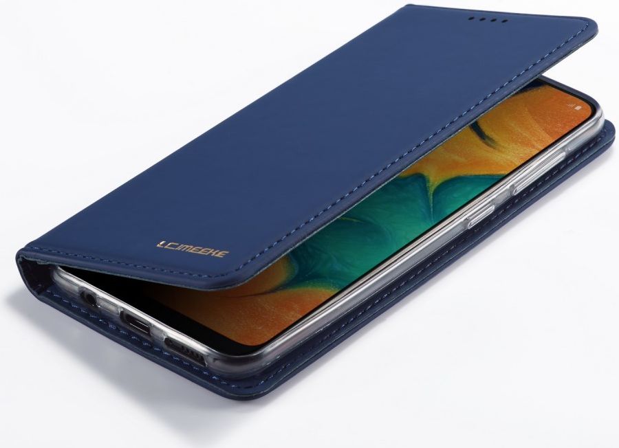 Samsung Galaxy A40 Hoesje Wallet Bookcase Kunstleer Blauw afbeelding 3