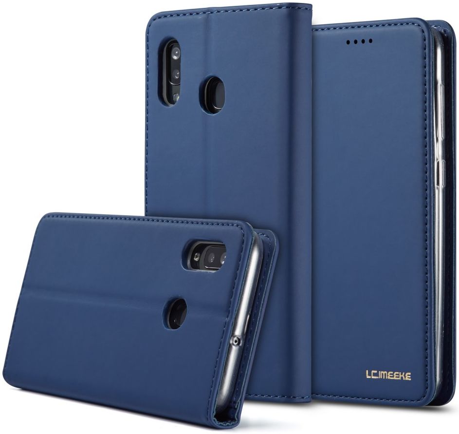Samsung Galaxy A40 Hoesje Wallet Bookcase Kunstleer Blauw afbeelding 13