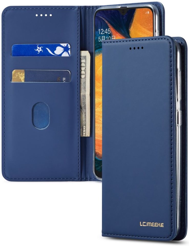 Samsung Galaxy A40 Hoesje Wallet Bookcase Kunstleer Blauw afbeelding 15