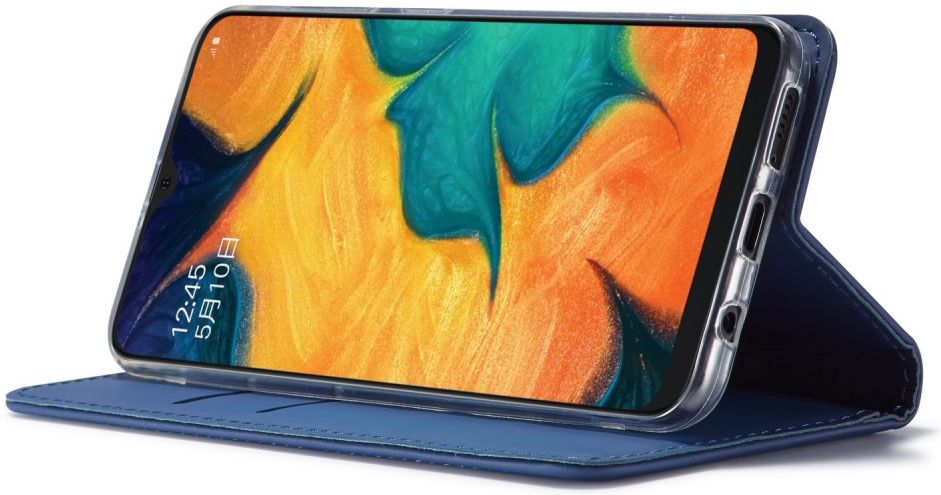 Samsung Galaxy A40 Hoesje Wallet Bookcase Kunstleer Blauw afbeelding 2